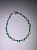Green And Blue Glass Bead Bracelet