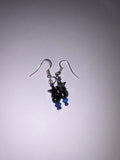 Blue and Black Star Earrings (Magnetic)