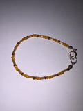 Yellow Glass Bead Bracelet