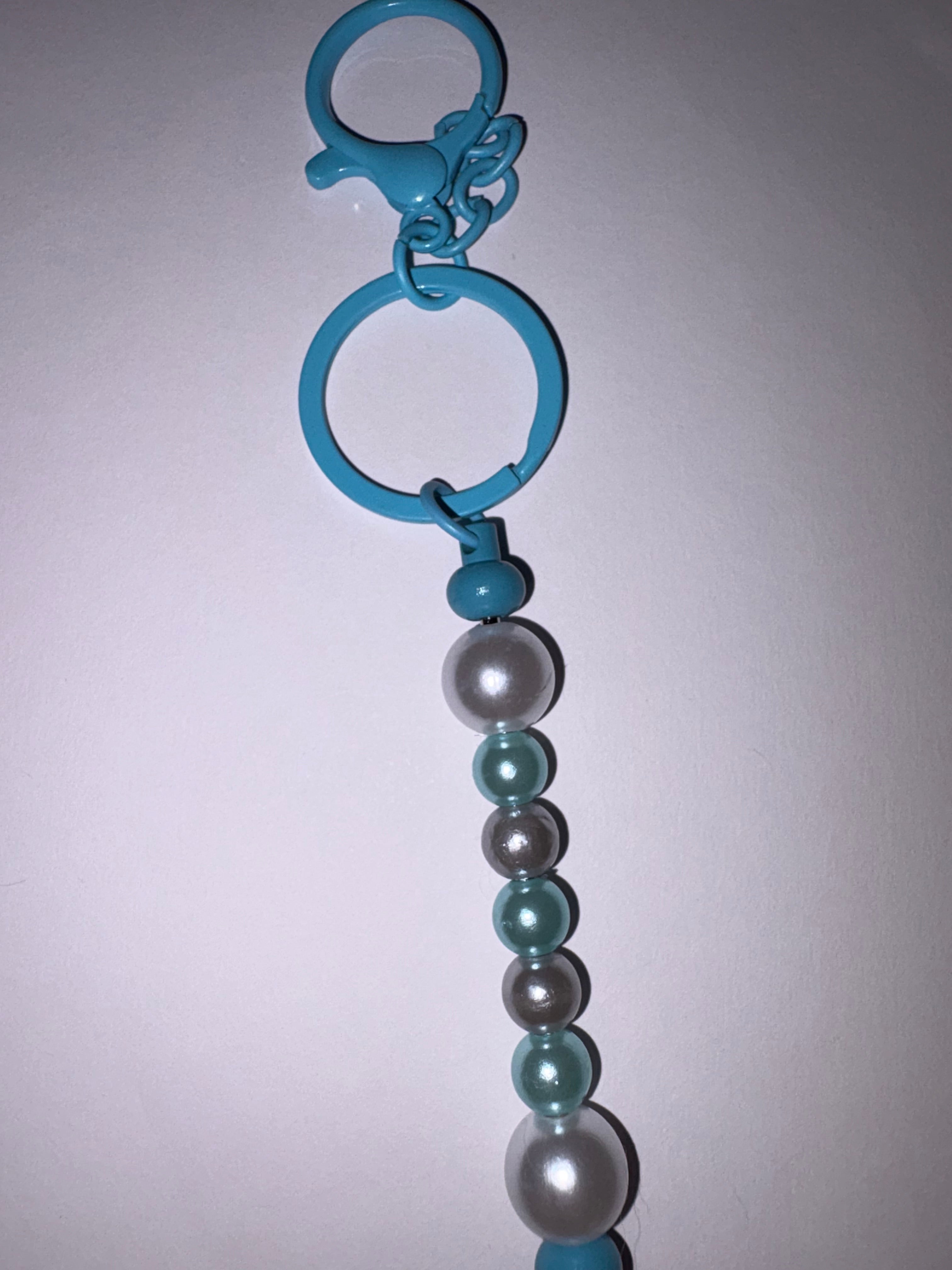 Light Blue Pearl Keychain