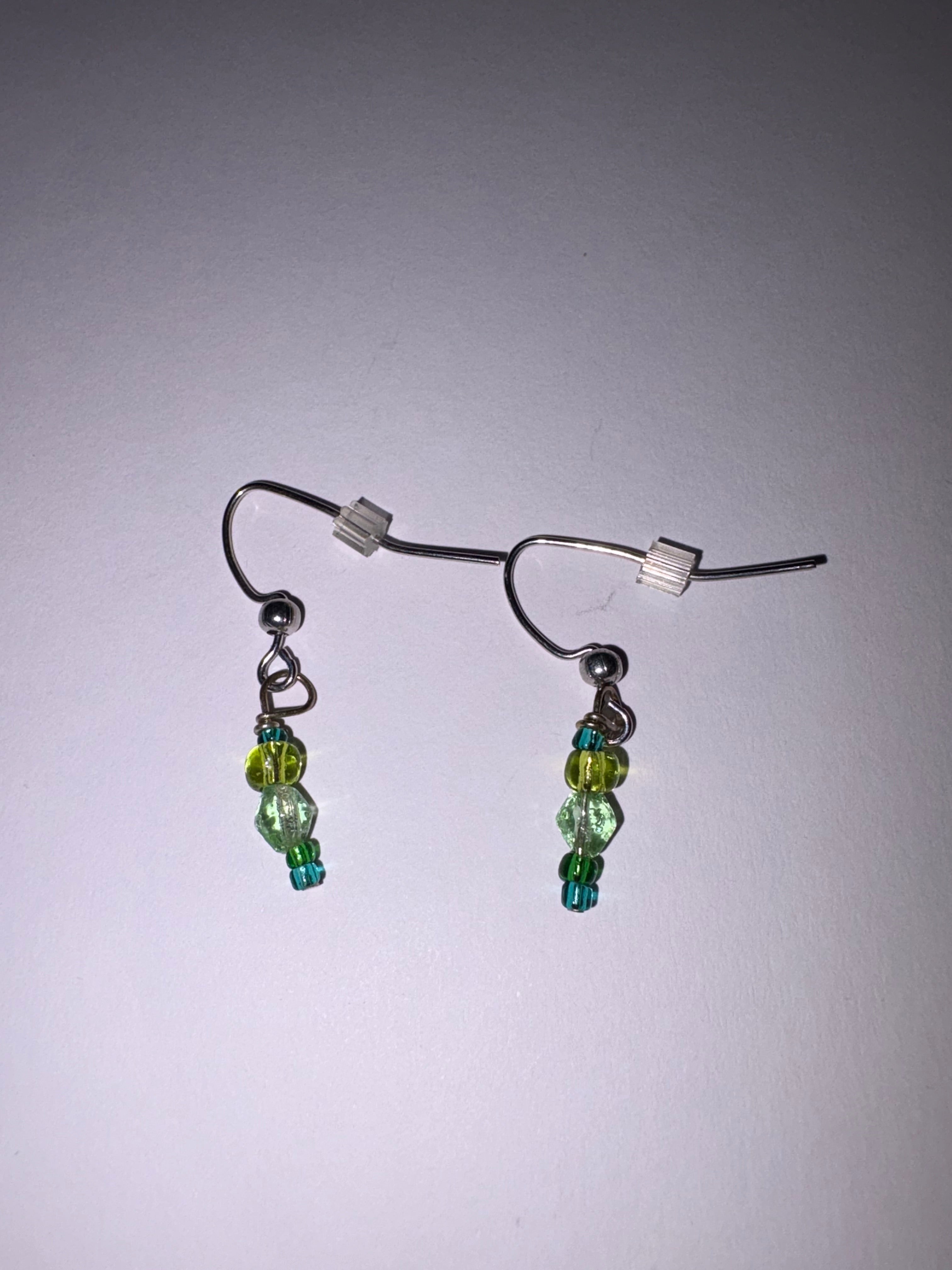 Small Green Earrings