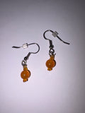 Circular Orange Earrings