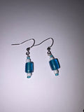Light Blue Rectangular Earrings